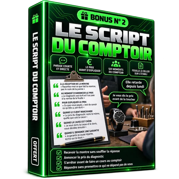 Bonus 2, Le script du comptoir